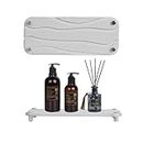 NATJUN Instant Dry Sink Caddy Organiser, Diatomaceous Earth Stone Sink Tray, Fast Drying Sink Caddy, Bathroom Countertop Sink Tray for Soap Bottles (Light Gray B)