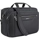 VANKEAN Laptop Bag Laptop Briefcase Fits Up to 18 Inch Laptops XXL Water-Repellent Gaming Computer Bag Messenger Shoulder Bag for Men and Women Expandable Capacity for Travel/Business/School- Black