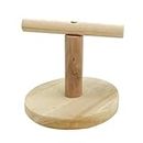 Pet Bird Parrot Wooden Stand Perch Playground Platform Cage Chew Playing Toy Lovely Pet (Size 6 Inch)
