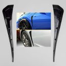 2pc Glossy Black Car Side Fender Vent Air Wing Cover Trim Exterior Accessories