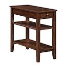 Convenience Concepts American Heritage 3-Tier End Table with Drawer, Espresso Finish