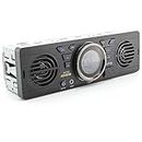 GOFORJUMP 1 Din 12V Car Radio MP3 Audio Player Bluetooth Hands-free Stereo FM Built-in 2 Speakers Supports USB SD AUX Audio Playback