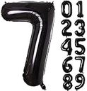 Atpata Funky Black Number Foil Balloons for Numeric Milestone Parties (16 INCH, 7)