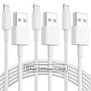 iPhone Ladekabel 2m, [Apple MFi Certified] 3Pack Lightning Kabel, USB A auf Lightning Kabel, iPhone Ladekabel Schnellladekabel für iPhone 14/13/12/11/ Pro/Pro Max/X/XS/XR/XS Max /8/Plus iPad