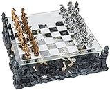 15" Dragon 3D Chess Set, Bronze & Silver Color, 2 Players