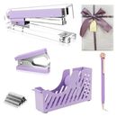 Purple Desk Accessory Kit, Acrylic Stapler Set, Office Supplies Set for Women...