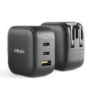 MINIX NEO P1 66W GaN Charger Fast Charger Quick Charger 3 Ports EU/US/UK Plug