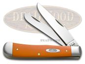 Case xx Knives Trapper Smooth Orange Delrin 1/500 Stainless Pocket Knife 70500