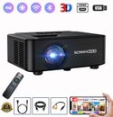 4K Projector 40000LMS 1080P 3D 5G WiFi Bluetooth Video Home Theater 230" Display