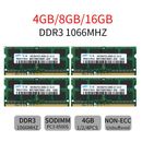 32GB 16GB 8GB 4GB 2GB PC3-8500S DDR3 1066 SODIMM Laptop Memoria Para Samsung SP