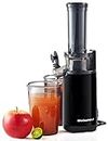 Elite Gourmet EJX600 Compact Masticating Slow Juicer, Cold Press Juice Extractor, Nutrient and Vitamine Dense, Easy to Clean, Juice Cup, Carbone Grey