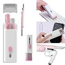 2022 Electronics Universal Cleaner brush Kit,7 In 1 Magic Cleaning Pen,Multifunctional cleaning Dust Remover Soft Brush,Portable Screen/Keyboard/Bluetooth Headphone/Earbuds/Corner Cleaning Tool (pink)