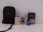 Canon Powershot 8 MP CCD Sensor 3x Optical AF Digital Camera SD1100 Pink Bundle