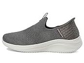 Skechers Damen Ultra Flex 3.0 Smooth Step Sneakers,Sports Shoes, Grey Knit/Jersey/Trim, 37 EU