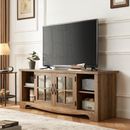 Modern Farmhouse TV Stand for Tvs up to 65",Home Entertainment Center with Stora