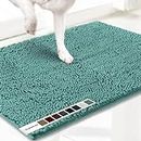 Muddy Mat AS-SEEN-ON-TV Highly Absorbent Microfiber Door Mat and Pet Rug, Non Slip Thick Washable Area and Bath Mat Soft Chenille for Kitchen Bathroom Bedroom Indoor and Outdoor - Blue XL 60"X35"
