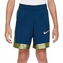 Nike Boy's Dry Shorts Elite Stripe Basketball Shorts (Little Kids/Big Kids) (Valerian Blue/Alligator/Mint Foam, Large)