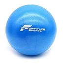 Fortitude Sports Yoga Ball 25cm | Soft Mini Pilates Ball Small for Yoga, Fitness, Core, Stability and Physical Therapy | Inflatable Mini Gym Ball With Inflation Straw (Blue)