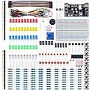 ELEGOO Electronic Fun Kit Bundle with Breadboard Cable Resistor, Capacitor, LED, Potentiometer for Arduino (235 Items)