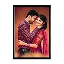 Thangam Art Matt Laminate Photo Frame with Customized Advanced Digital Art Painting of Your Choice for Birthday, Valentines Day, Wedding Day, Corporate Gift. (12x18 Inches)