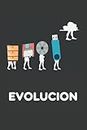 EVOLUCIÓN: CUADERNO LINEADO | Diario, Cuaderno de Notas, Apuntes o Agenda | Regalo Creativo y Original para programadores o ingenieros informáticos.