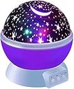 TETRIX Romantic Star Master Night Light Lamp Projector,Star Projector Lamp with Colors and Rotating 360 Degree Moon Star Projection with USB Cable,Lamp for Kids Room Night Bulb -(Multicolor)