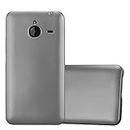 Cadorabo Case Compatible with Nokia Lumia 640 XL in Metallic Grey - Shockproof and Scratch Resistant TPU Silicone Cover - Ultra Slim Protective Gel Shell Bumper Back Skin