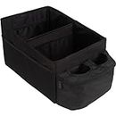 Stalwart Backseat Car Organizer - Collapsible Car Storage Box with Cupholders and Partitions for Front or Back Seat - Road Trip Essentials