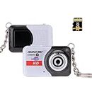 Andoer X6 Mini Digital Camera: 32GB TF Card Included,Ultra-Compact, Portable, Keychain-Enabled, Video Recording,Photography,Built-in Microphone, for Children and Kids - Only 17g (Grey)