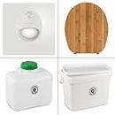 Kildwick FreeLoo Bambou L - Kit de toilette à compost - Classique XL Blanc