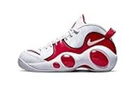 Nike mens Air Zoom Flight 95 Basketball Shoes, White/True Red/Black, 10.5