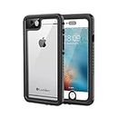 Lanhiem iPhone 6 / 6s Case, IP68 Waterproof Dustproof Shockproof Case with Built-in Screen Protector, Full Body Sealed Underwater Protective Cover for iPhone 6 iPhone 6s (Black)