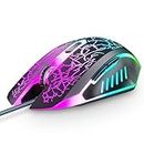 VersionTECH. Gaming Mouse Ergonomic Wired Computer Mouse with 7 Colors LED Backlight, 4 DPI Settings Up to 3600 DPI Compatible for Chromebook Windows 7/8/10/11 XP/Mac/Linux Gamer/Notebook/MacBook