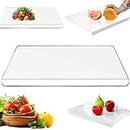 Acrylic Anti-Slip Transparent Cutting Board,New Acrylic Cutting Boards for Kitchen Counter,Clear Non Slip Cutting Board with Lip,Cutting Board Mat Counter Top Protector for Kitchen Accessories
