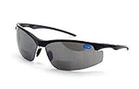 V.W.E. Rx-Bifocal High Performance Protective Safety Glasses Light Mirror Tint Bifocal - Sun Reader - Sunglasses (Black, 3.00)