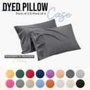 2-4 Pack Premium Poly Cotton Pillow Cases Housewife Luxury Pair Bed Pillow Cover