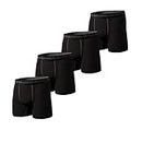 Pair of Thieves Cotton Boxer Briefs for Men Pack (4 Pack) - Tagless Underwear for Men Pack Black