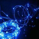 New 20/30/50 Battery LED Blue Fairy String Lights Micro Rice Wire Copper Party