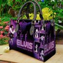 Purple Style Elvis Presley Handbag, Women Leather Handbag, Music Lover Bag