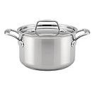 Breville Thermal Pro Clad 4 quart Covered Saucepot, Medium, Stainless Steel