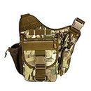 divinezon Multi-Pockets Molle Shoulder Bag/Messenger Bag for Outdoor | 30 X 30 X 16 cm | CP Camo