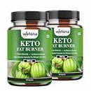 Wellona Keto Fat Burner 60 Capsules – 800MG | Weight Loss Supplement with Garcinia Cambogia, Green Coffee Beans Green Tea Extract Metabolism Booster, Arm, Thighs, Belly Fat Burner for Men & Women (Pack of 2)