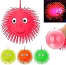 Generic 6 PCS Jumbo Flashing Puffer Balls, Funny Squeezable Stress Squishy Toy Stress Relief Ball Children Kids Fun Toy Soft Toy Party Favor Gift Decompression Toys (Random)