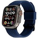 Carterjett Compatible Apple Watch Band 42mm 44mm Sport Silicone iWatch Bands Tire Tread Rubber Wrist Strap, Gray Adapters Classic Buckle Clasp Series 4 3 2 1, 42 44 S/M Blue