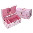 Dulce caja de joyería musical con cajón extraíble y estuche de almacenamiento de baile para niñas