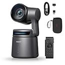 OBSBOT Tail Air NDI 4K Webcam Streaming with Smart Remote, AI Tracking PTZ Camera with Intelligent APP, Gesture, HDMI/PoE/USB-C/Wireless Webcam, 60FPS Video Camera Live Streaming for Church/Sports