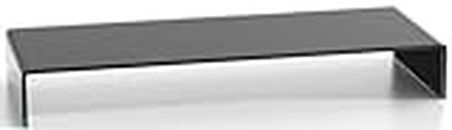 DURATABLE® Glastisch Schwarz 800 mm x 300 mm x 130 mm Glastisch LCD PC Erhöhung TV Aufsatz Fernsehtisch TV Tisch