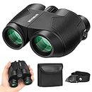 RONHAN 15×25 Compact Binoculars for Adults Kids, Small Binoculars with Large View Clear Low Light Vision, High Power Lightweight Binocular for Cruise Ship Bird Watching Travel with Case and Strap