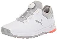PUMA Men's Proadapt Alphacat Disc Golf Shoe, Puma White/High-Rise, 10