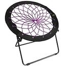 Zenithen Limited Bunjo Bungee Dish Chair for Dorms, Living Rooms, and Bedrooms (Pack of 1, Plum)